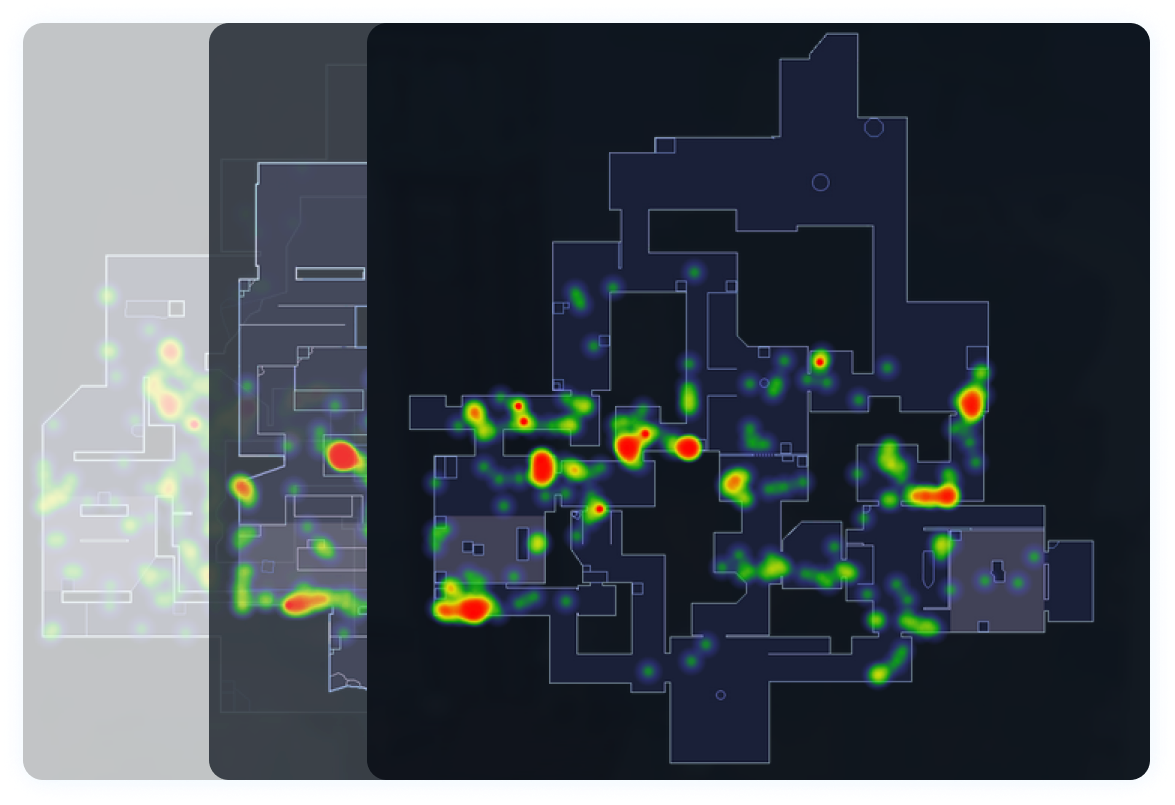 Heatmaps for Haven, Ascent, and Fracture.